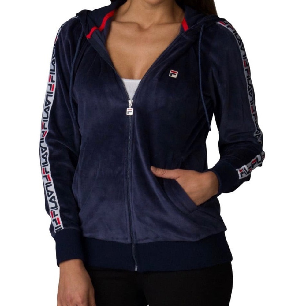 Fila | Navy Velour Jacket